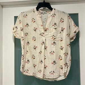 Madewell cotton floral shirt size XS